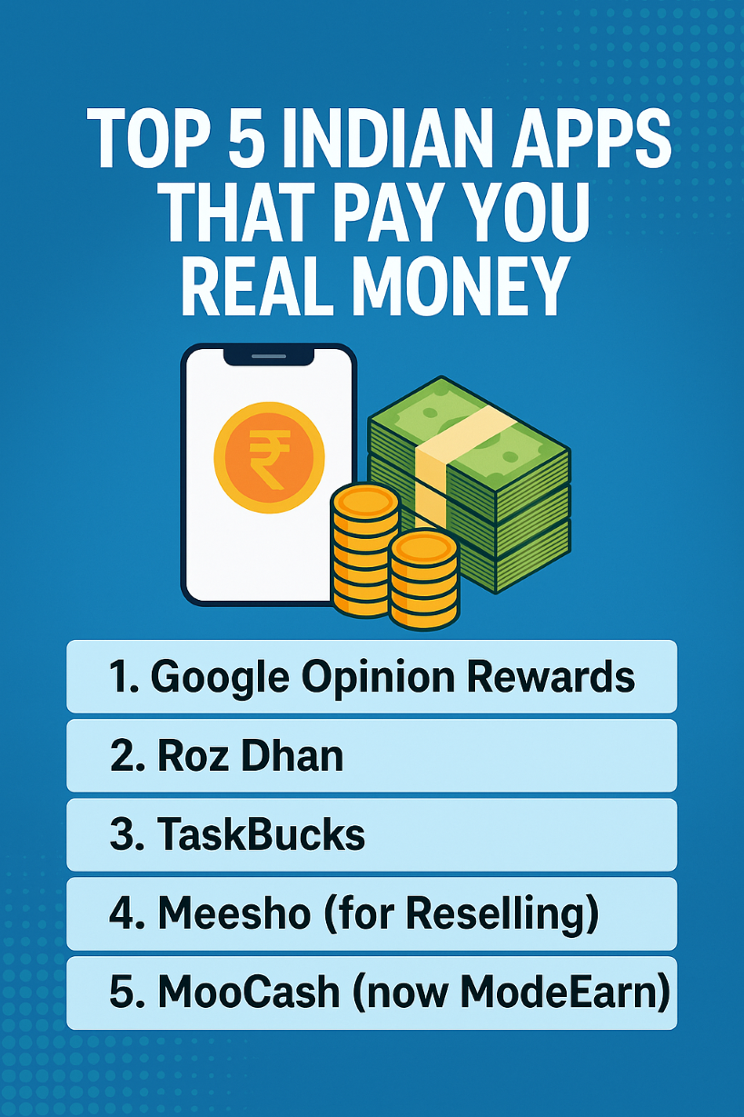 Top 5 Indian Apps That Pay You Real Money