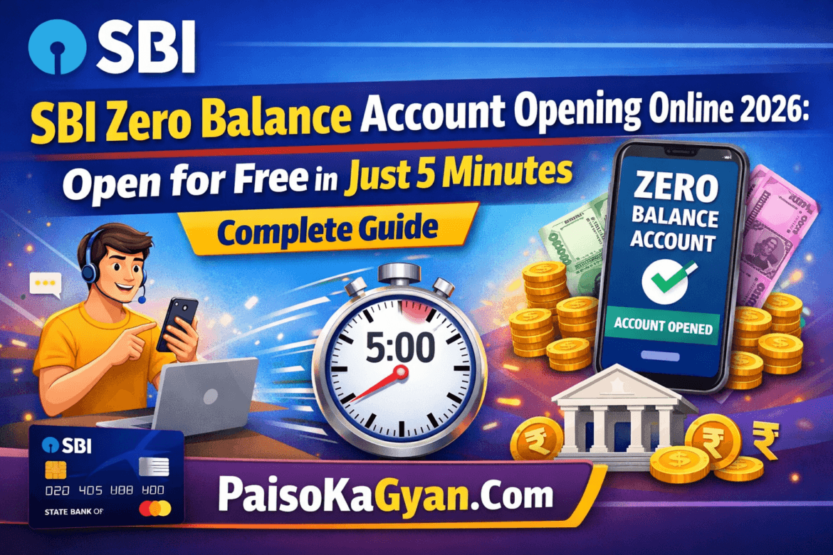 SBI Zero Balance Account Opening Online